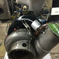 SOLAR T-41M-5 GAS TURBINE WITH WOODWARD FUEL CONTROL FROM 1959.    WOODWARD FUEL CONTROL SHOWN.  2