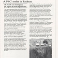 Woodward APSC history, circa May 1989.  
