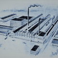 An artist's sketch of the Fuller & Johnson Manufacturing Company in Madison, Wisconsin.