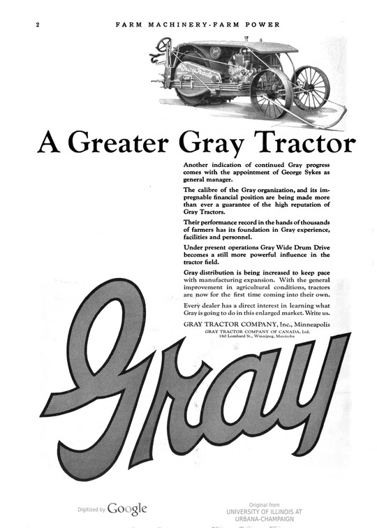 Gray Tractor Company.