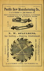 Pacific Saw Manufacturing Company advertisement.