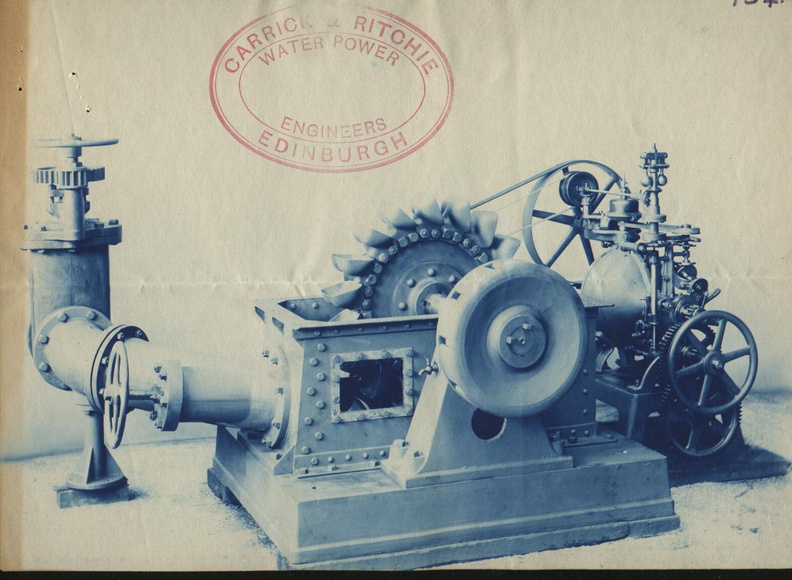 Pelton turbine _amp_ Woodward Governor _flywheel side__.jpg