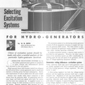 Selecting Excitation Systems for Hydro-Generators.