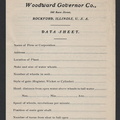 Data Sheet for the Woodward governor application.