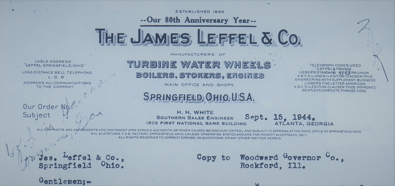 A vintage Water Wheel Manufacturing History Project.