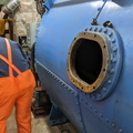 The turbine access cover removed.