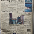 A newspaper article on the Jordan power plant rejuvenated, circa 2002.