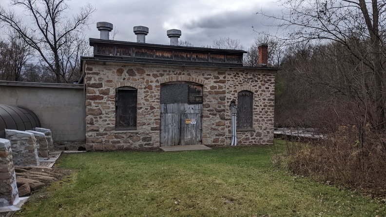 THE BIG PLOVER MILLS POWER COMPANY AT THE JORDAN DAM.