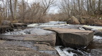 The Big Plover River next to the small run of the river hydro powerplant at Jordan 