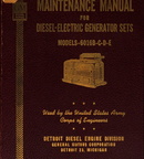 GM DIESEL ENGINE GENERATOR MAINTENANCE MANUAL.