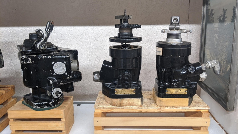 The two types of engine governor applications for the Allison V-1710 engines.
