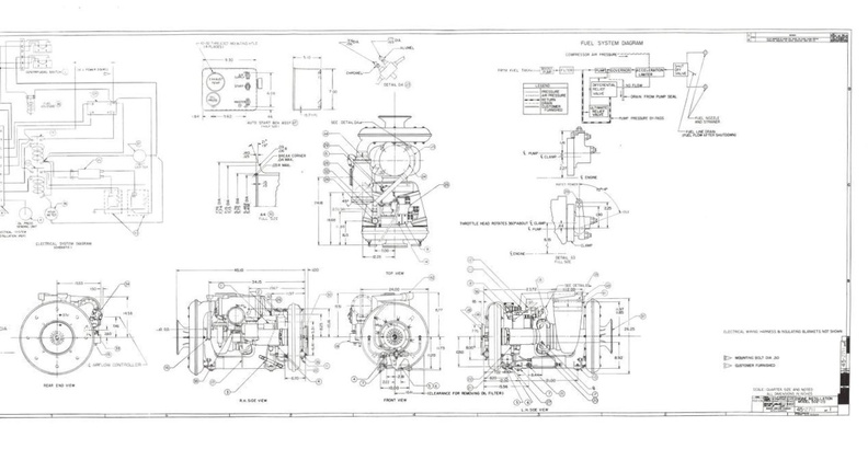 The BOEING MODEL 502 GAS TURBINE SCHEMATIC DRAWING. 2.