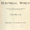 THE ELECTRICAL WORLD.  VOLUME LXI.