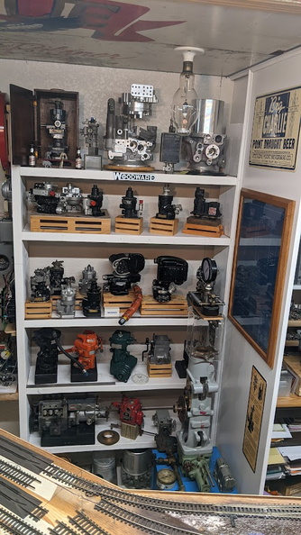 The wall of Prime Mover Controls showing 3 Hamilton Standard governors made by Woodward.