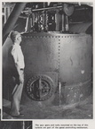 The 100 year old Rodney Hunt Turbine Water Wheel inside the turbine case shown.