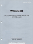 XX (HERRINGBONE) GEAR TYPE PUMP MAINTENACE MANUAL NUMBER 10020.