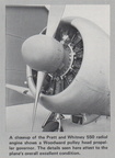 A closeup of the Pratt & Whitney type 550 radial engine.