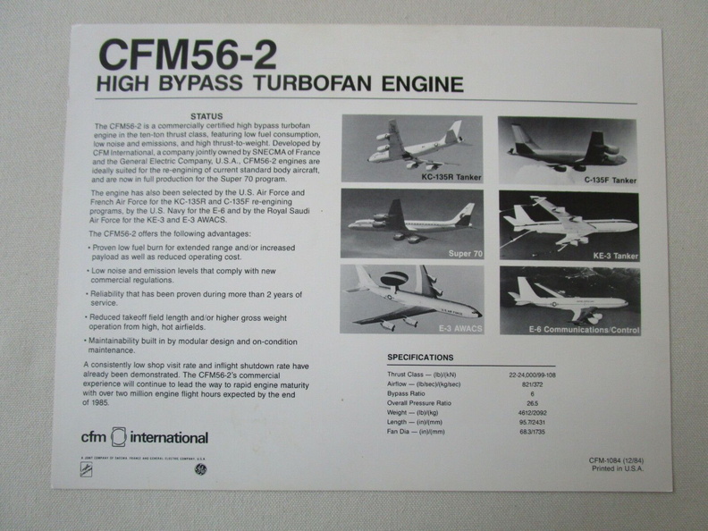 CFM56-2 gas turbine engine history..jpg