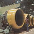 A row of massive CFM56-2 jet engines.