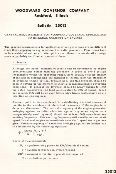 Documenting the evolution of the Woodward governor.