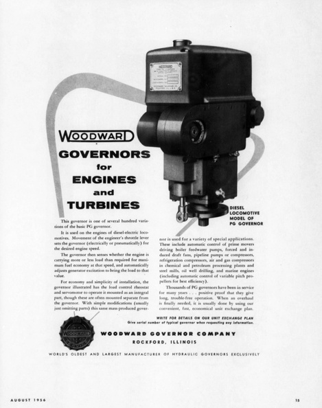 The Legacy Woodward PG Governor, circa 1956.