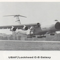 A massive Lockheed C-5 Galaxy aircraft.