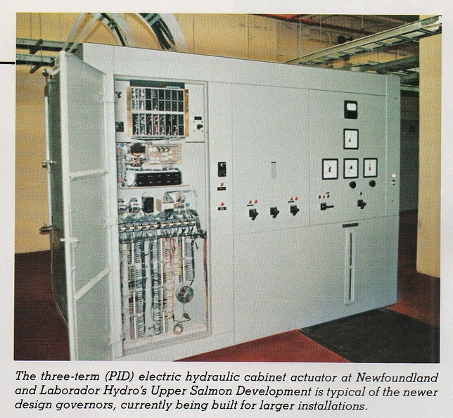 A Woodward PID electric hydraulic cabinet actuator governor system.