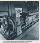 The Fairbanks-Morse 18-cylinder engine rated at 9630 horsepower at 514 RPM.