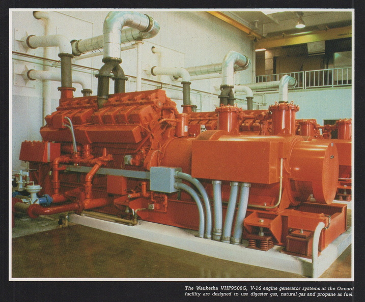 The Waukesha V-16 engine generator system was manufactured in Waukesha, Wisconsin.