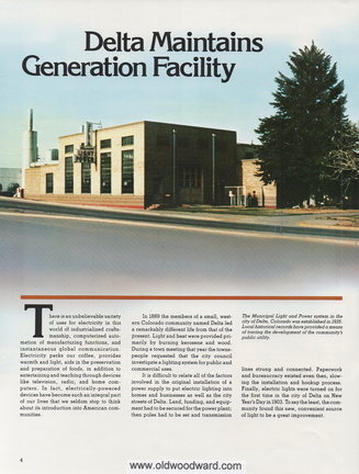 The Delta Generation Facility with Woodward first generation IC type diesel engine governors.