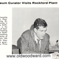 Museum Curator Visits Rockford Woodward Plant.