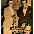 Mr. Kenney (left) and Roger Buckaloo on the Woodward hydro assembly shop floor in 1978.