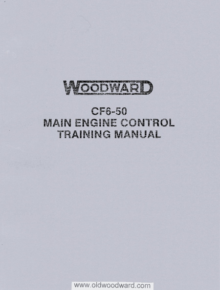 THE WOODWARD CF6-50 MAIN ENGINE CONTROL.