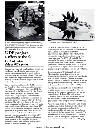 UDF project suffers setback in 1989.