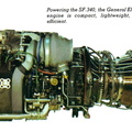 The G.E. CT7 gas turbine engine.
