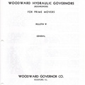 WOODWARD HYDRAULIC GOVERNORS (ISOCHRONOUS) FOR PRIME MOVERS.