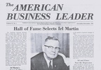 The AMERICAN BUSINESS LEADER.  Hall of Fame Selects Irl C. Martin.