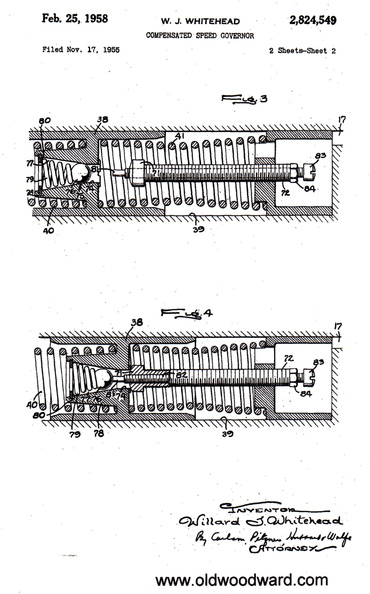 COMPENSATED SPEED GOVERNOR PATENT NUMBER 2,824,549.