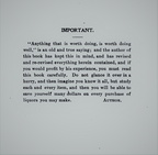 "Anything that is worth doing, is worth doing well", circa 1897.