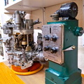 A Woodward UG8 type power plant diesel engine governor and a Woodward CFM56-2 jet engine fuel control on display.