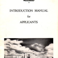 INTRODUCTION FOR APPLICANTS (67 YEARS AGO).
