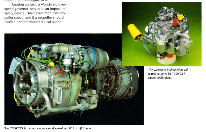 The Woodward hydromechanical fuel control designed for the GE T700/CT7 gas turbine engine.