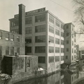 The old Woodward factory at 240-250 Mill Street in the Water Power District in Rockford, Illinois (1910-1941).