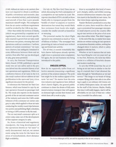 The not-so-new vision of air taxis.  Page 2.