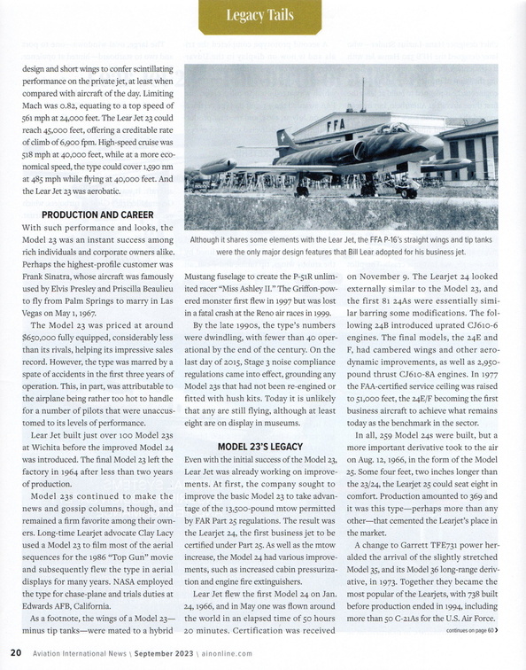 Lear Jet 23 - The birth of a legend.  Page 3.