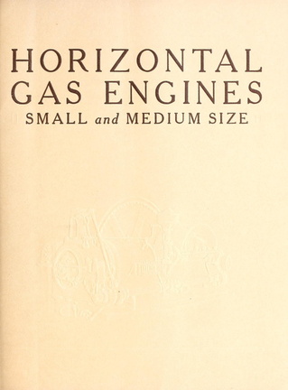 HORIZONTAL GAS ENGINES SMALL and MEDIUM SIZE.