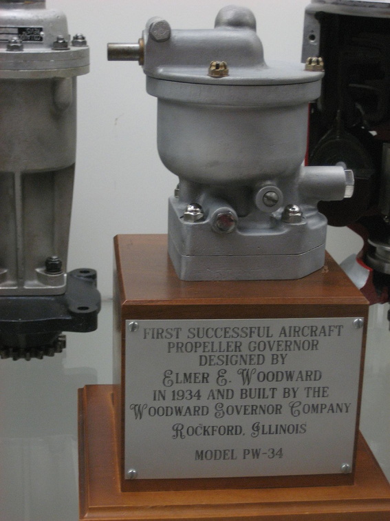 Elmer Woodward's first airplane engine governor, circa 1935.