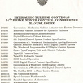 The Woodward Governor Company's Hydraulic Turbine Controls 54th Annual Prime Mover Control conference, circa 1991.