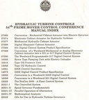 The Woodward Governor Company's Hydraulic Turbine Controls 54th Annual Prime Mover Control conference, circa 1991.