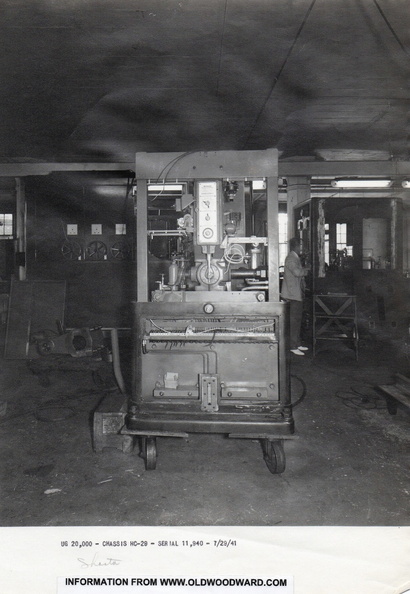A Woodward Cabinet Actuator Governor on the factory floor in 1941.